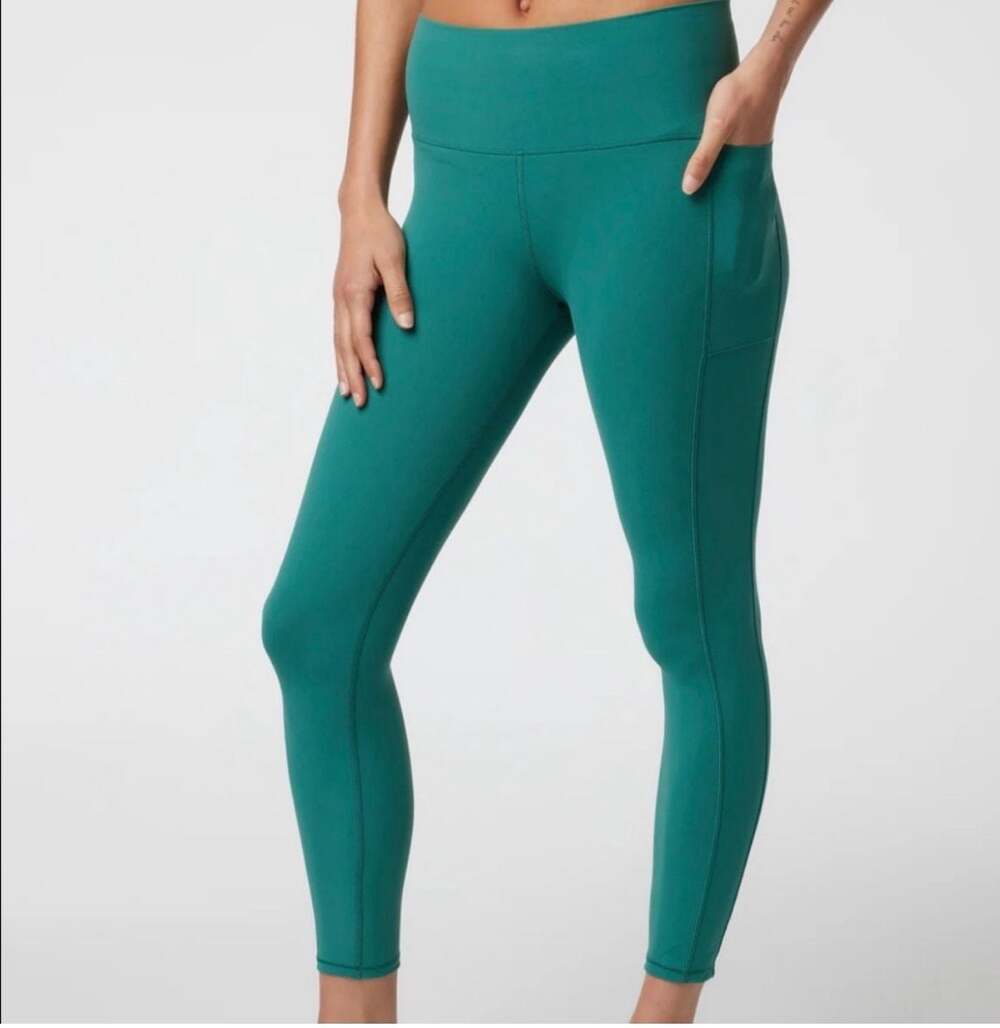 VUORI Studio Pocket 7/8 Legging High Rise tights sz medium IVY GREEN